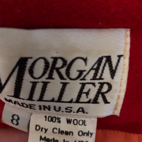 VTG Gorgeous 80s- 40s Red Wool Wrap Coat Dress - Picture 8 of 8